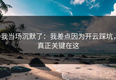 我当场沉默了：我差点因为开云踩坑，真正关键在这